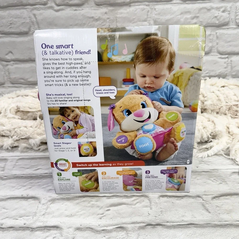 Fisher-Price Laugh & Learn Smart Stages Sis Plush Musical Learning Toy NEW